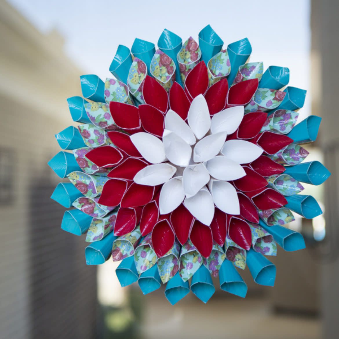 Duct tape wreath