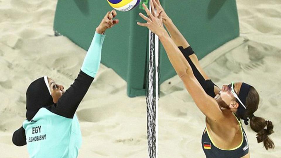 Women's beach volleyball Germany vs Egypt showcases cultural mix in Rio