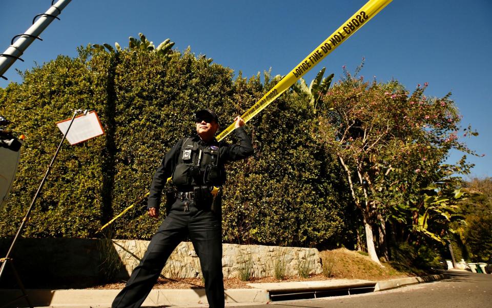 Police cordoned off part of Beverly Hills where Jacqueline Avant was reportedly shot and killed during a home invasion 