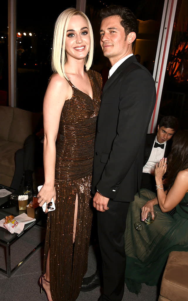 Katy Perry and Orlando Bloom at Oscars afterparty.