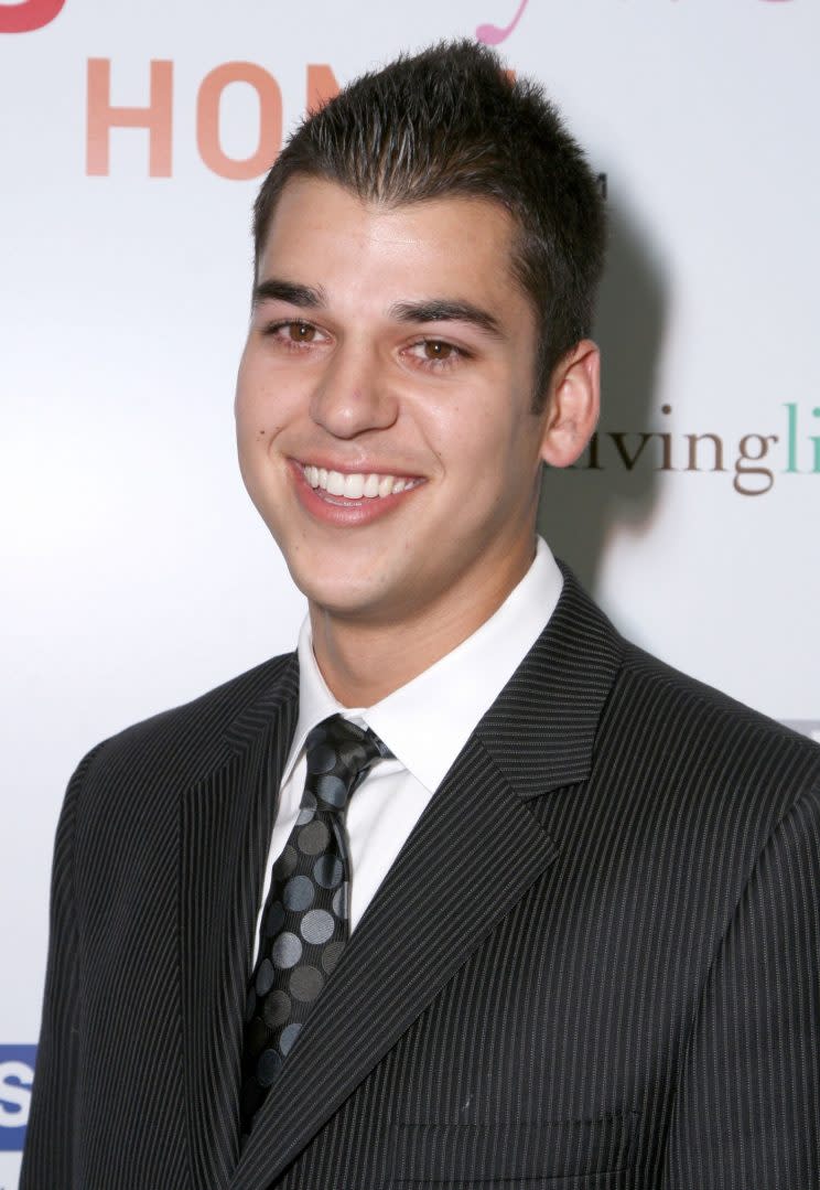 Rob Kardashian at the premiere of Keeping Up With The Kardashians in 2007 (Getty)