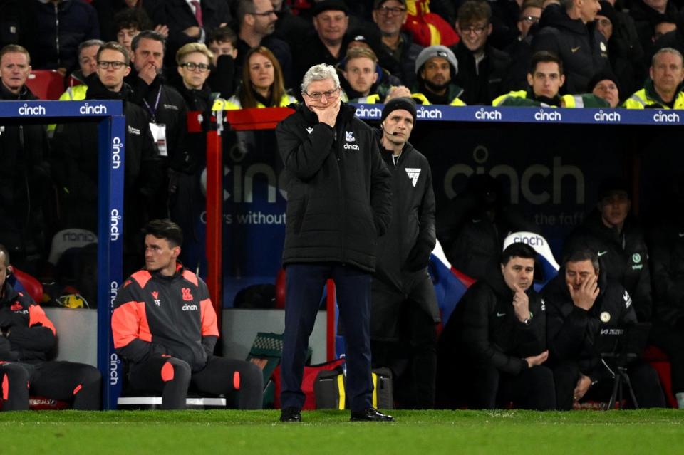 Roy Hodgson watched on last night (Getty Images)