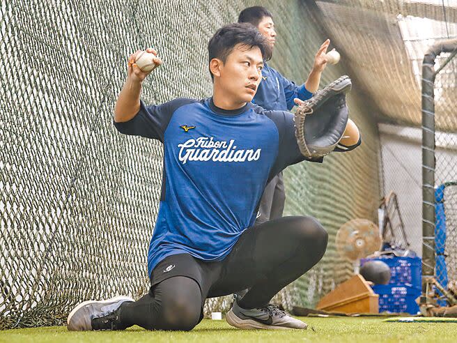 富邦悍將球員戴培峰入選杭州亞運棒球項目中華代表隊24人名單。（杜宜諳攝）