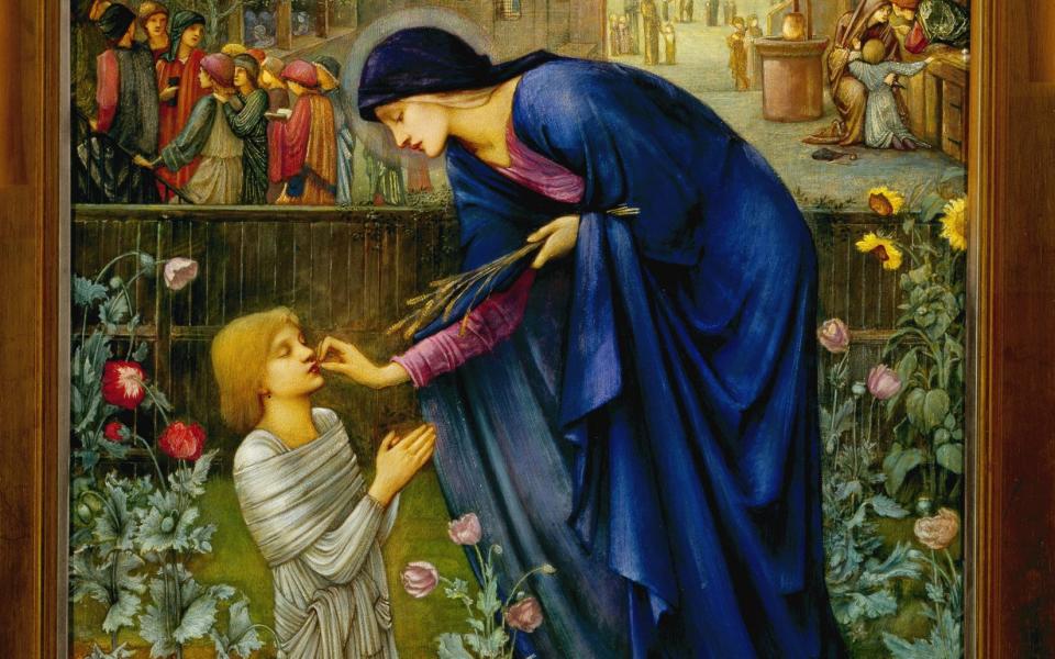 Another culture: detail from The Prioress’s Tale (1865-98), by the British artist Edward Coley Burne-Jones - Bridgeman Images