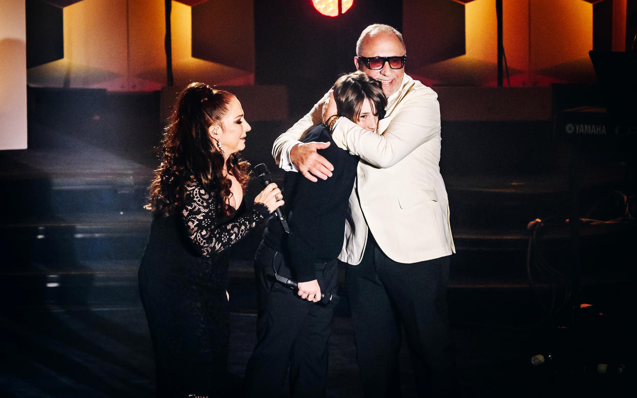 Gloria Estefan, Sasha Estefan Coppola, and Emilio Estefan  (Nina Westervelt / Variety via Getty Images)