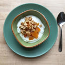 <p>This simple snack with protein and healthy fat will get you through the afternoon slump. <a href="https://www.eatingwell.com/recipe/260856/greek-yogurt-with-fruit-nuts/" rel="nofollow noopener" target="_blank" data-ylk="slk:View Recipe" class="link ">View Recipe</a></p>