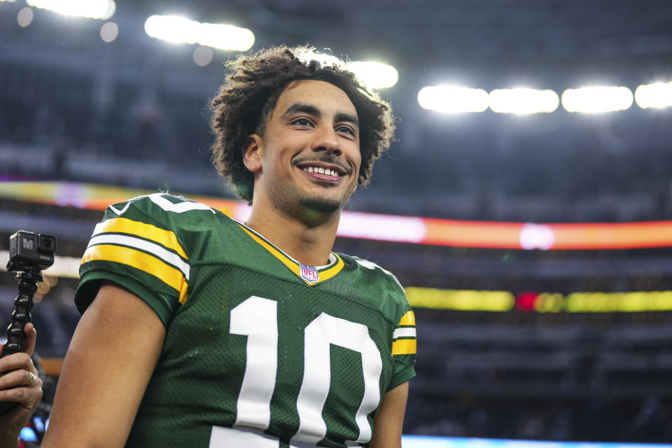 Jordan Love of the Green Bay Packers was one of the NFL's hottest quarterbacks late in the season. (Photo by Cooper Neill/Getty Images)