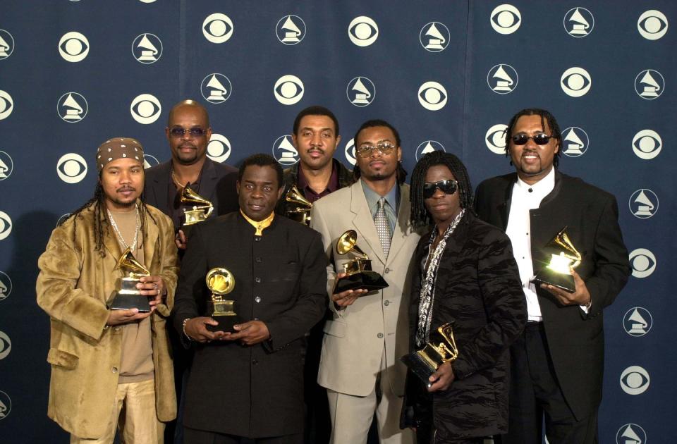 <p>The answer to the age-old question “Who Let the Dogs Out?” may never be known, but the hit song of the same name won the Bahamian group a Grammy for Best Dance Recording in 2000.</p>