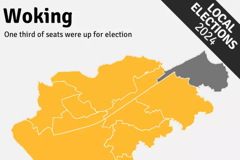 Local Election 2024 results map for Woking