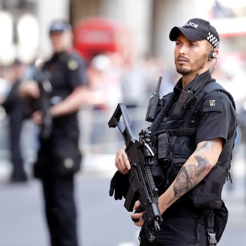 A City of London police officer on duty  - Credit: Max Mumby/Indigo/Getty Images Europe