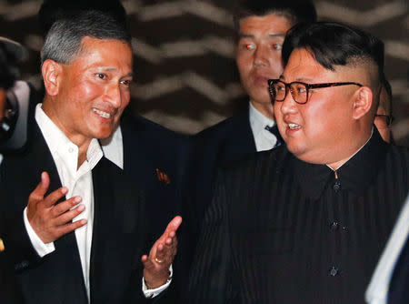 North Korea's leader Kim Jong Un visits The Marina Bay Sands hotel in Singapore, June 11, 2018. REUTERS/Edgar Su