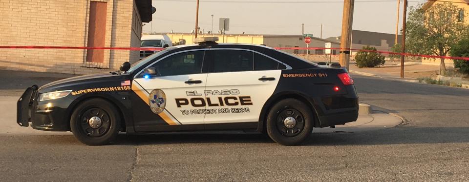 El Paso police investigate the scene of a death near an alley in the Northeast next to Byron Street between Fred Wilson Avenue and Keltner Street on the morning of July 8, 2024.