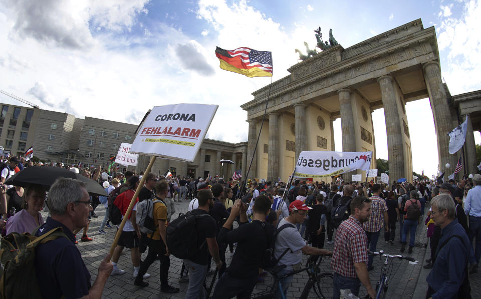 Virus Outbreak Germany Protests