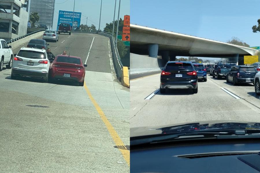 ¡Cuidado! Choque causa caos vial y largas filas en garita San Ysidro-Tijuana