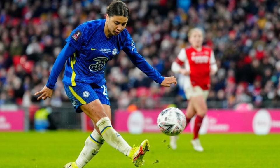 Sam Kerr’s audacious finish helps Chelsea to a 3-0 win over Arsenal in the 2021 Women’s FA Cup final