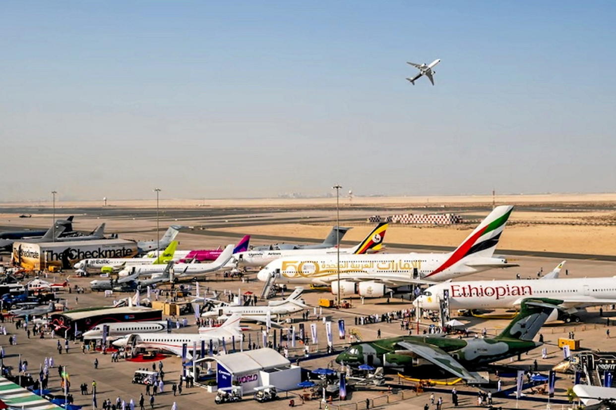 Des appareils de la compagnie Ethiopian Airlines au Dubai AirShow, le salon aéronautique émirati.  - Credit:Tarsus Aerospace