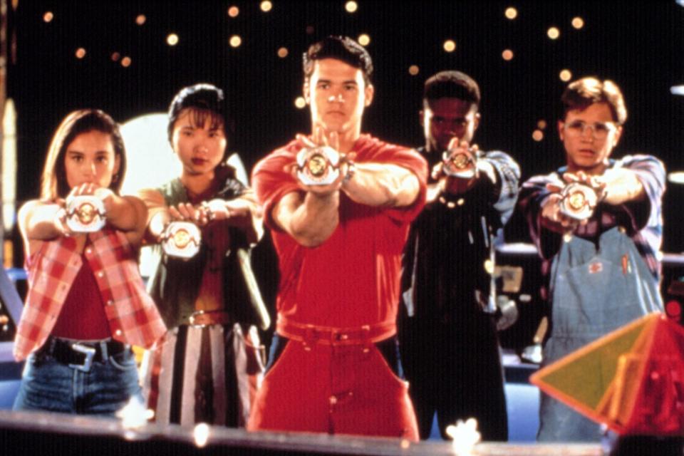 Amy Jo Johnson, Thuy Trang, Austin St. John, Walter Emanuel Jones, and David Yost on Mighty Morphin Power Rangers