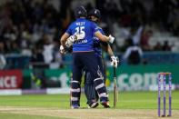 Britain Cricket - England v Pakistan - Fourth One Day International - Headingley - 1/9/16 England's Moeen Ali celebrates with David Willey after winning the match Action Images via Reuters / Lee Smith Livepic