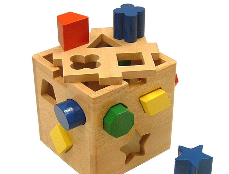  A Shape Sorter Cube from Melissa & Doug.