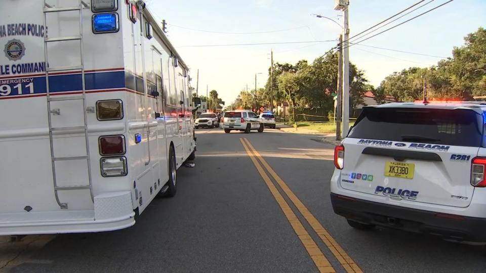 Police responded to the shooting on Park Drive in Daytona Beach Tuesday morning.