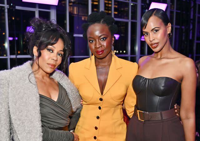 <p>Jed Cullen/Dave Benett/Getty</p> Karen Pittman, Danai Gurira and Sabrina Elba