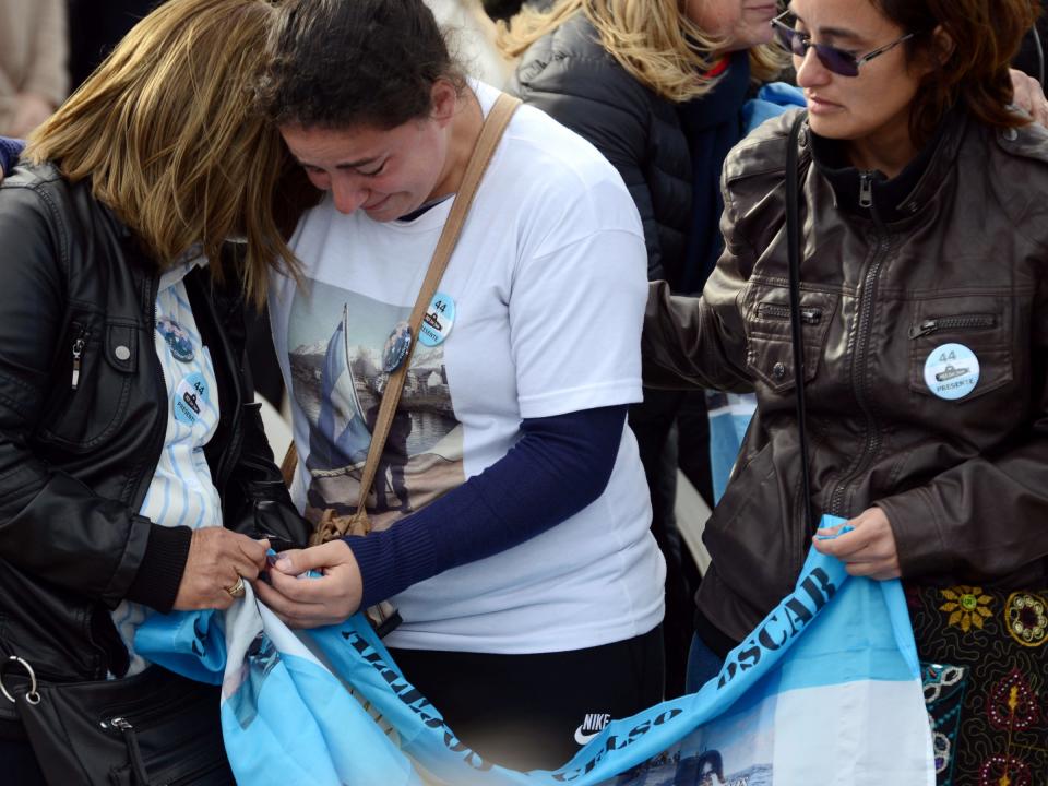 Relatives of Argentinian submarine victims.