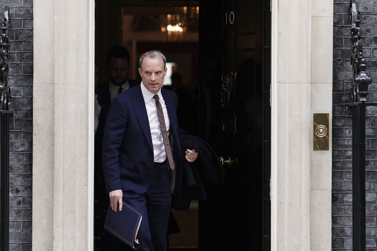 Dominic Raab, who resigned last month, was blamed for worsening the crisis with his policies and failure to tackle the barristers’ strike (PA)