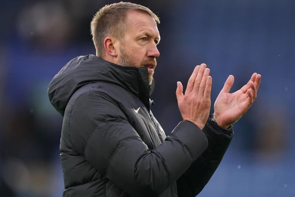 Graham Potter saw his side pegged back late on by Everton at Stamford Bridge (Mike Egerton/PA) (PA Wire)