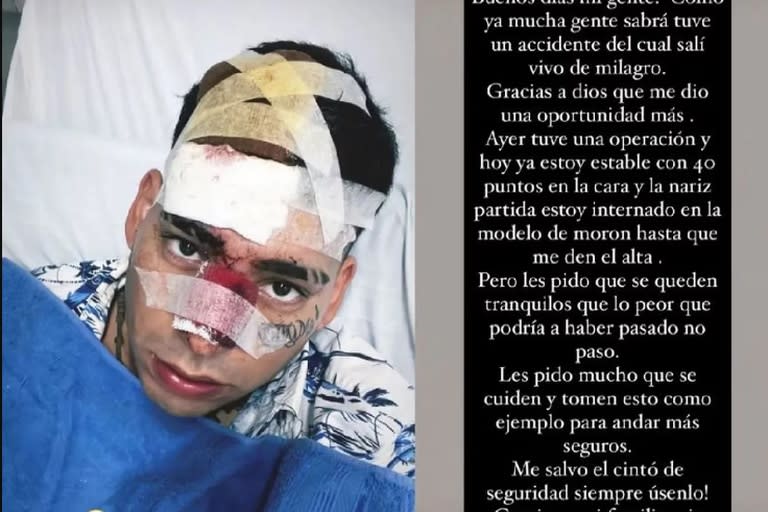 En abril pasado, el rapero Kaleb Di Masi habló del accidente que tuvo