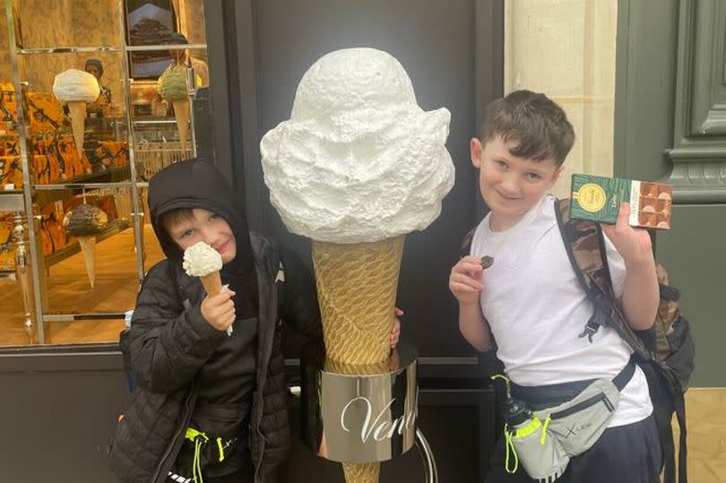 Brody, 11, and Romeo, seven enjoyed a lovely day out in Paris for their mum Stefanie's birthday