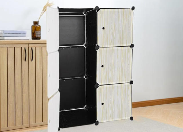 Plastic Storage Cabinet With Doors and Shelves –