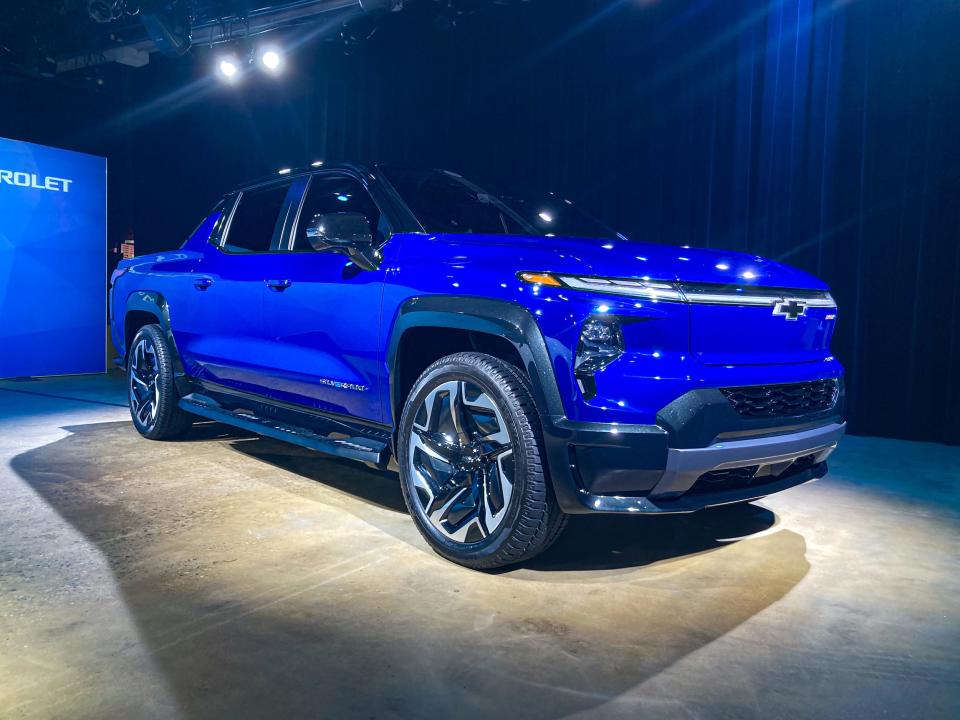 The Chevrolet Silverado EV electric pickup truck.