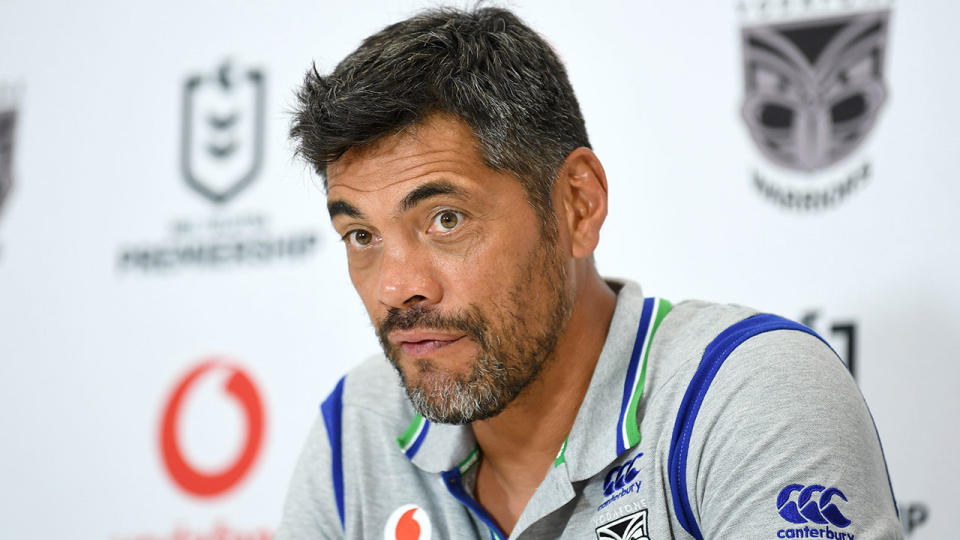 Seen here, former Warriors coach Stephen Kearney at an NRL press conference.