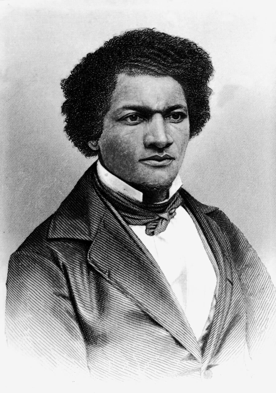 Portrait of American orator, editor, author, abolitionist, and former enslaved person Frederick Douglass (1818 – 1895), 1850s. Engraving by A. H. Ritchie. (Photo by Hulton Archive/Getty Images)