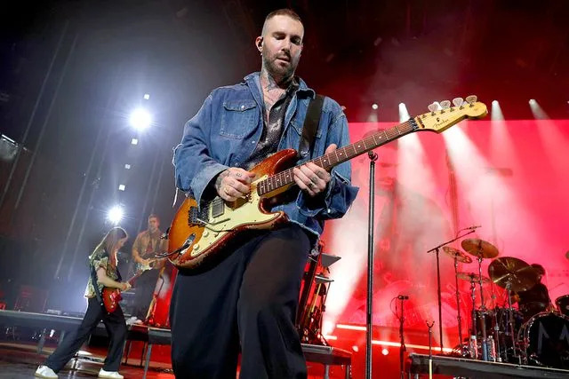 <p>Kevin Mazur/Getty Images</p> Adam Levine of Maroon 5 performs onstage during Maroon 5 Live in Concert at Northwell Health at Jones Beach Theater on July 3