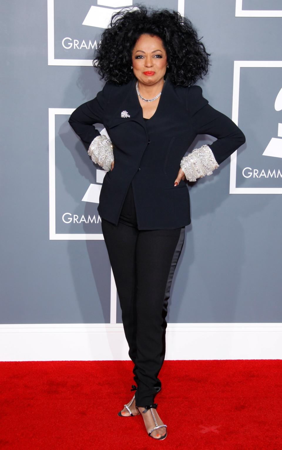 February 2012: Diana Ross at the Grammy Awards