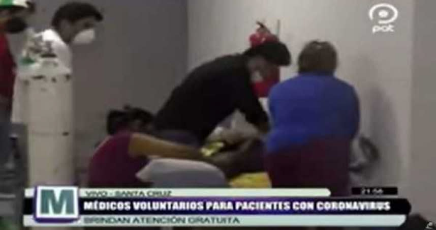 玻利維亞一間電視台直播新冠肺炎病患死前半小時的痛苦過程。（圖／翻攝自TPI）