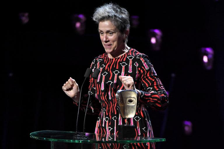 Baftas 2018: Best Actress winner Frances McDormand explains why she chose not to wear black