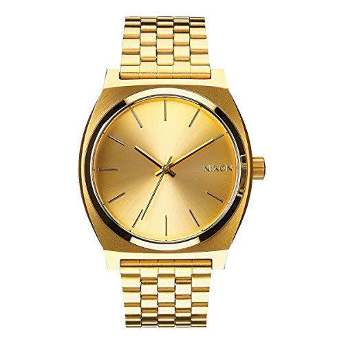 13) Time Teller A045 All Gold 100m Water Resistant Watch