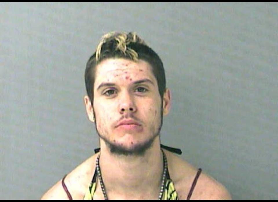 Mark Thompson, a 19-year-old from West Virginia, is accused of killing his neighbor's pygmy goat in his bedroom and possibly sexually assaulting the barnyard animal. Police say they found Thompson hiding in the woods, covered in blood, wearing a bra and panties.   