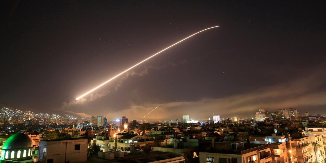 Syria Air Strike Damascus