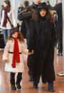 Salma Hayek's 5-year-old daughter Valentina showed off her silly side when she stuck out her tongue at the paparazzi after touching down at Charles de Gaulle Airport in Paris. (1/18/2013)