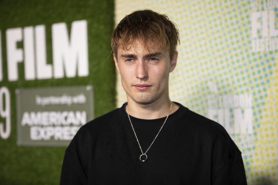 Sam Fender poses for photographers at the London Film Festival in 2019.