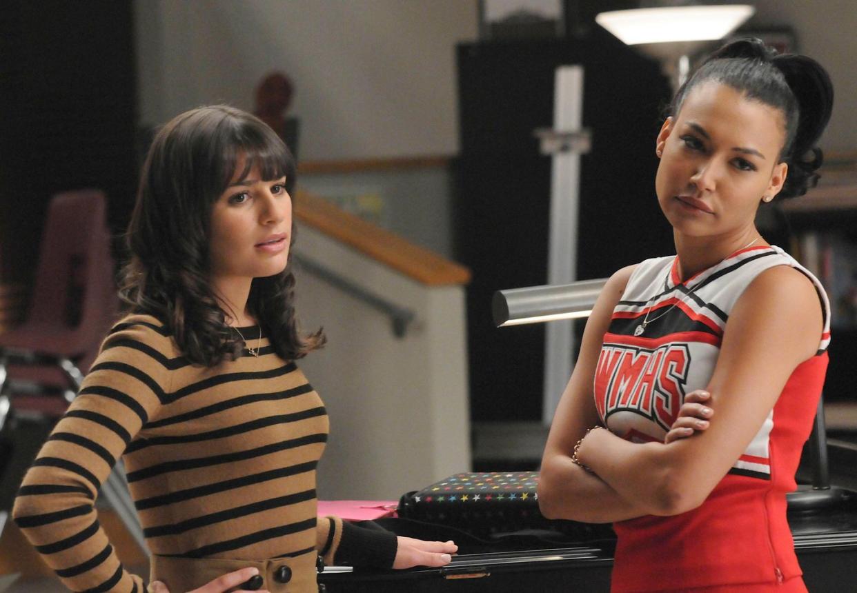 lea michele and naya rivera, glee