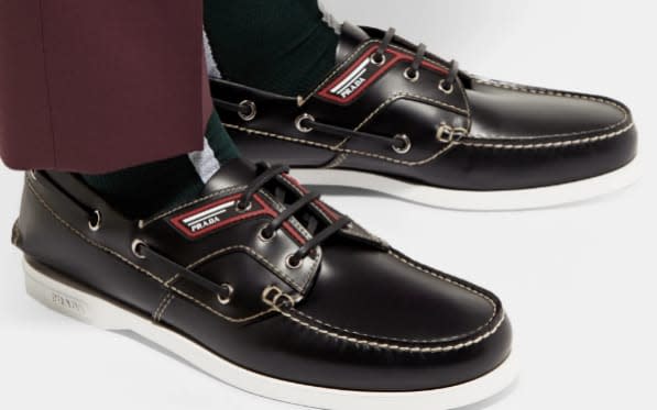 Leather boat shoes