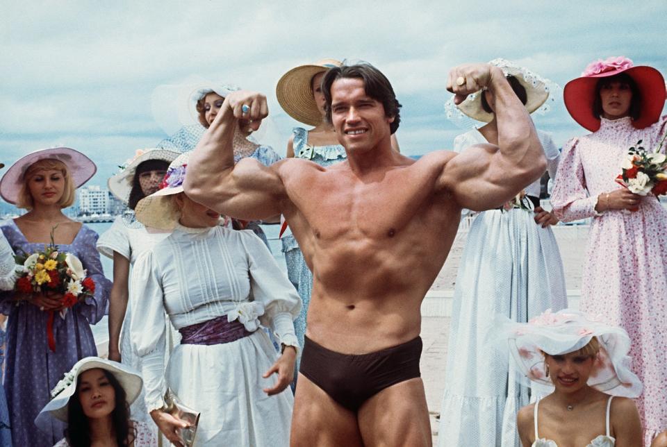 Arnold Schwarzenegger at Cannes, 1977