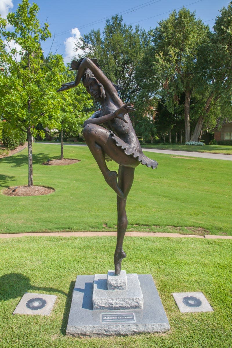 A bronze sculpture of acclaimed Oklahoma Osage ballerina Marjorie Tallchief on view outside the Tulsa Historical Society and Museum was cut from its base, chopped up and sold for scrap in spring 2022. Oklahoma artist Gary Henson was able to recraft the sculpture, which will be unveiled and rededicated during an Oct. 29, 2023, event at the museum.