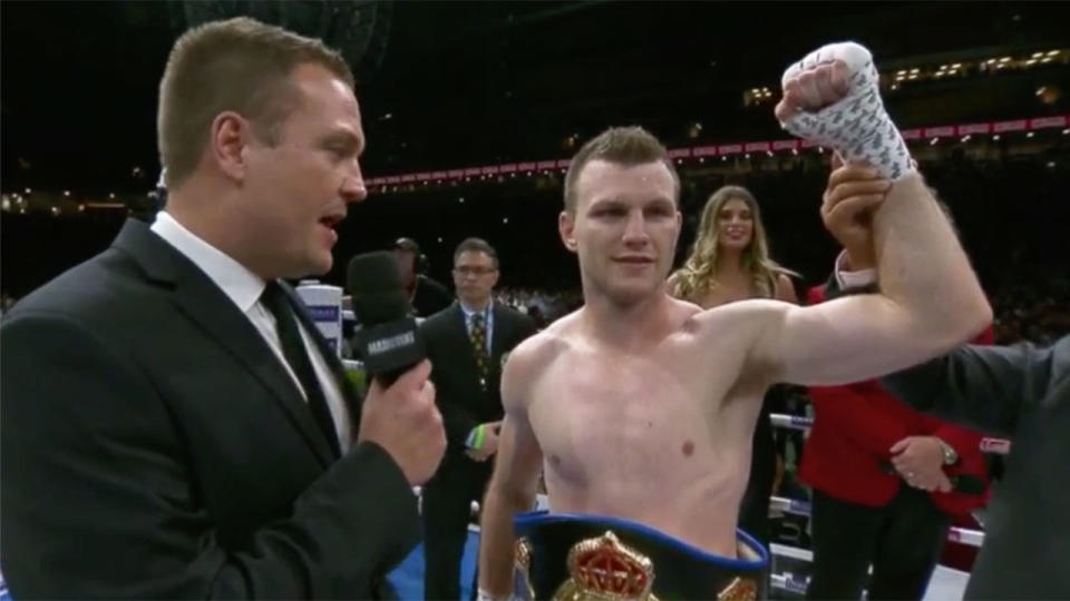 Jeff Horn destroyed Anthony Mundine. Pic: Main Event