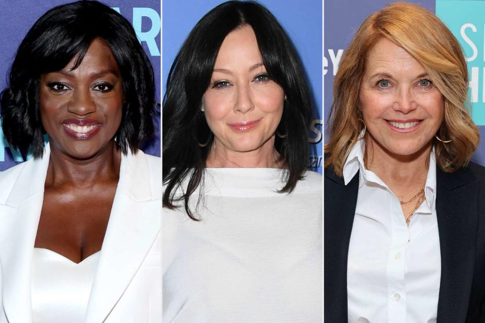 <p>Cindy Ord/Getty; Jon Kopaloff/Getty; Cindy Ord/Getty </p> Viola Davis, Shannen Doherty, Katie Couric