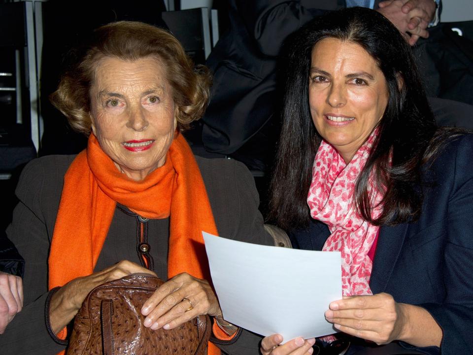 Liliane Bettencourt and her daughter Francoise Bettencourt-Meyers